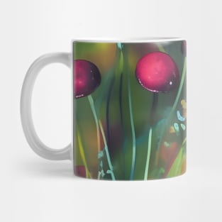 Watercolour Ruby Mushrooms Mug